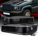 Fit 1993-1996 Jeep Grand Cherokee Black Bumper Lights Parking Signal Lamps Pair. Fixed Price $18.79.