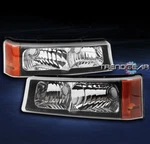 2003-2006 Chevy Silverado/2005 Avalanche Bumper Corner Signal Lights Black/amber. Fixed Price $24.95.