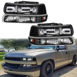 2pcs Front Headlights Assembly For Chevy Suburban Silverado 1500/2500/3500 Tahoe. Fixed Price $54.93.