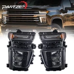 Lh&rh Led Headlights For 2020-23 Chevy Silverado 3500hd 2500hd 84738618 84738619. Fixed Price $309.00.