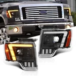 Pair White/amber Drl Led Headlights For 2009-2014 Ford F150 W/ Startup Animation. Fixed Price $399.00.