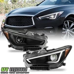 For 2014-2022 Infiniti Q50 W/o Afs Black Drl Led Projector Headlights Headlamps. Fixed Price $438.99.