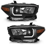 Pair Headlights Black Housing W/ Led Drl For 2016-2022 Toyota Tacoma Headlamps. Fixed Price $108.88.