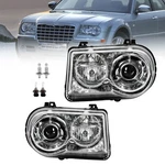 For 2005-2010 Chrysler 300c Chrome Halogen Headlights Assembly L+r With Bulbs. Fixed Price $109.99.