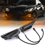 Smoke Bumper Led Sequential Signal Fog Lamp For Infiniti Q50 Q50s Sport 2014-20. Fixed Price $27.95.