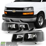 2003-2019 Chevy Express Gmc Savana Van Headlights Headlamps Replacement 03-19. Fixed Price $68.99.