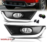 Fog Light Lamps With Chrome Bezel W/bulbs Wiring For Honda Cr-v Crv 2017 2018. Fixed Price $26.73.