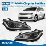 For 2017-2020 Chrysler Pacifica Halogen Headlight Chrome Bezel Left+right Pair. Fixed Price $240.99.