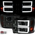Fit 2007-2013 Gmc Sierra 1500 2500hd Led Tube Smoke Projector Headlights Lamps. Fixed Price $162.99.