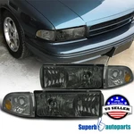 Fits 1994-1996 Chevy Impala Headlights Head Lamp W/ Corner Lights Smoke. Fixed Price $123.98.