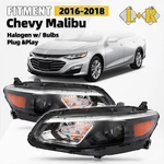 For 2016-2018 Chevy Malibu Halogen Headlight Assembly Black With Bulb Lh+rh Pair. Fixed Price $109.99.