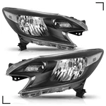 For 2014 2015 2016 Nissan Versa Note Black Headlights Assembly Lamps Left+right. Fixed Price $207.99.
