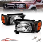 1996-1998 Black Glass Headlight + Corner Light Pair For Toyota 4runner W/ Bulb. Fixed Price $136.49.