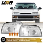 All Clear Corner Lights (l+r) Pair For 1990-1991 Honda Accord Models. Fixed Price $52.95.