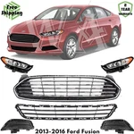Front Grille Assembly & Headlight Kit For 2013-2016 Ford Fusion. Fixed Price $368.58.