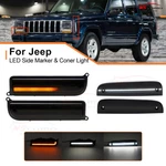 Smoke Dynamic Led Turn Signal Corner&white Side Light For 97-01 Jeep Cherokee Xj. Fixed Price $119.09.