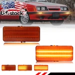 2x Dynamic Amber Led Front Parking Turn Signal Lights For 1979-1986 Ford Mustang. Fixed Price $79.99.