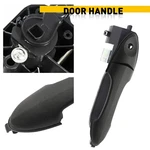 Left Side Exterior Door Handle And Bracket Black For 2000-2007 Ford Focus Eoh. Fixed Price $27.99.