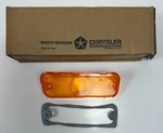 New Old Stock Left Turn Signal Lens For 1968 Chrysler Models Mopar #3004155. Fixed Price $115.00.