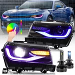 Vland Headlights W/rgb Pairs + Led Bulbs For 2014-2015 Camaro Ls Lt Ss Zl1 Z/28. Fixed Price $497.19.