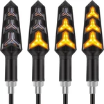 Kinstecks 4pcs Motorcycle Turning Indicators Flowing Turn Signal Lights Black. Fixed Price $39.99.