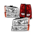 Headlights & Tail Lights Assembly - Fit For 03-06 Chevy Silverado Chrome Amber. Fixed Price $122.44.