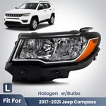 Halogen For 2017-2021 Jeep Compass Oe Style Driver Side Headlight With Bulb Lh. Fixed Price $70.99.