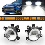 Pair Front Led Fog Driving Lamp Light For Infiniti Q50 Qx50 Q60 Qx60 Q70l Qx80. Fixed Price $34.85.