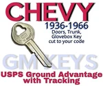 1936-1966 Gm Chevy Chevrolet Doors Trunk Gb Key Cut To Code 9001-9250. Fixed Price $11.99.