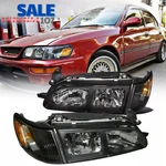 For 1993-1997 Toyota Corolla Dx Housing Black Clear Headlight+corner Left+right. Fixed Price $299.99.