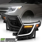 For 2011-2015 Ford Explorer Halogen Upgrade Black Led Sequentail Headlights. Fixed Price $378.99.