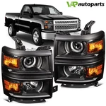 For Chevy Silverado 1500 2014 2015 Projector Headlights Assembly Black Housing. Fixed Price $169.99.