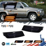Smoked Front Bumper Sequential Led Turn Signal Lights For 2005-2007 Jeep Liberty. Fixed Price $79.99.