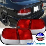 Fit 1996-1998 Honda Civic 4dr Sedan Tail Lights Brake Lamps Turn Signal Depo Red. Fixed Price $79.98.