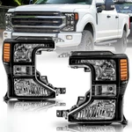 Halogen Black Headlights Headlamps Pair For 2020-2022 Ford F250 F350 Superduty. Fixed Price $208.96.