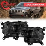 Front Bumper Halogen Headlight Head Lamp Left&right For Jeep Cherokee 2014-2018. Fixed Price $122.59.