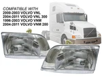 Headlight For 2000 - 2011 Vnl 300 96 11 Vnm 200 Pair Passenger And Driver Side. Fixed Price $100.99.