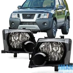 Pair Black Housing Withe Signal Halogen Headlights For Nissan Xterra 2005-2015. Fixed Price $99.99.