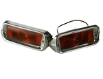 Pair Of 1965-1966 Ford F100 Park Light Lh Used Sae-pi-65 Tk L/r Assembly Bezel. Fixed Price $118.97.