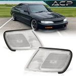 For 94-97 Honda Accord Chrome Corner Lights + Parking Bumper Lamps Assembly Pair. Fixed Price $63.88.