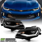 2016-2022 Chevy Camaro Hid/xenon W/led Drl Projector Headlights Headlamps Black. Fixed Price $238.99.
