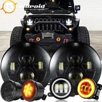 For Jeep Wrangler Jk 2007-2018 7"projector Led Headlights+4"led Fog Turn Lights. Fixed Price $89.99.