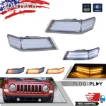 Clear Switchback Led Drl Turn Signal Light Front Pair Set For 07-14 Jeep Patriot. Fixed Price $54.99.