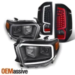 Black Fits 2014-2021 Tundra Led Drl Projector Headlights+light Tube Tail Lamp. Fixed Price $355.99.