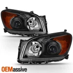 Fits 2009-2012 Toyota Rav4 Rav-4 Black Headlights Light Driver+passenger Side. Fixed Price $105.99.