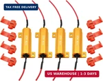 Auxlight 4pcs Quality 50w 6ohm Load Resistors - Fix Led Bulb Hyper Flash/error C. Fixed Price $17.98.