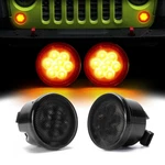 2x Amber Front Led Turn Signal Light Grill Smoke Lamp For Jeep Wrangler Jk 07-17. Fixed Price $25.99.