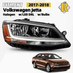 Halogen For 2017-2018 Volkswagen Jetta Sedan Passenger Headlight W/led Drl Rh. Fixed Price $123.90.