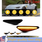 2/4x Dark Smoke Amber Led Sequential Side Marker Light For Mazda Mx5 Miata/rx8. Fixed Price $8.54.