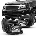 For 2005-2009 Chevy Equinox Headlights Halogen Black Housing Headlamps L+r Set. Fixed Price $57.59.